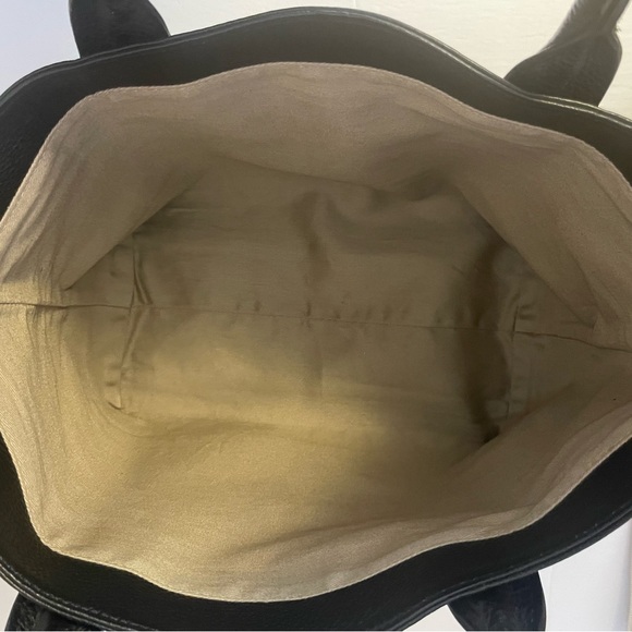 Gaggio Black Leather Tote Bag With Removable Inner Bag - Picture 7 of 7